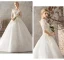 Abordable Ivoire Robe De Mariée 2018 Robe Boule En Dentelle Fleur Perle Faux Diamant Paillettes Dos Nu Chapel Train