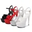 Sexy Schwarz Karneval Club Sandalen Damen 2020 Knöchelriemen 15 cm Stilettos Peeptoes Sandaletten