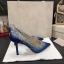 Scintillantes Océan Bleu Soirée Paillettes Escarpins 2021 Cuir 8 cm Talons Aiguilles À Bout Pointu Escarpins Talons Hauts