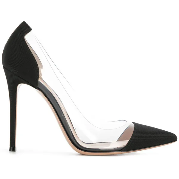 Schöne Schwarz Büro OL Pumps 2020 10 cm Stilettos Lackleder Spitzschuh Pumps