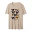 Fashion Street Wear Khaki Summer Loose Butterfly Printing Cotton T-Shirts 2021 Scoop Neck Short Sleeve Women's Tops T-shirt