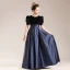 Elegant Black Suede Satin Birthday Flower Girl Dresses 2022 Ball Gown Scoop Neck Short Sleeve Sash Floor-Length / Long Flower Girl Dresses