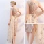 Sparkly Gold Sequins Mother Of The Bride Dresses 2018 Scoop Neck Sleeveless Metal Sash Split Front Tea-length Wedding Party Dresses