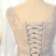 Chic / Belle Gris Grande Taille Robe De Bal 2018 Princesse V-Cou Tulle Lacer Appliques Dos Nu Perlage Paillettes Soirée Robe De Soirée