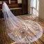 Luxe Blanche Royal Train Mariage 2018 Tulle Appliques Perlage Paillettes Voile De Mariée