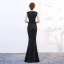 Sparkly Bling Bling Floor-Length / Long Black Evening Dresses  2018 Trumpet / Mermaid U-Neck Zipper Up Beading Sequins Evening Party Formal Dresses
