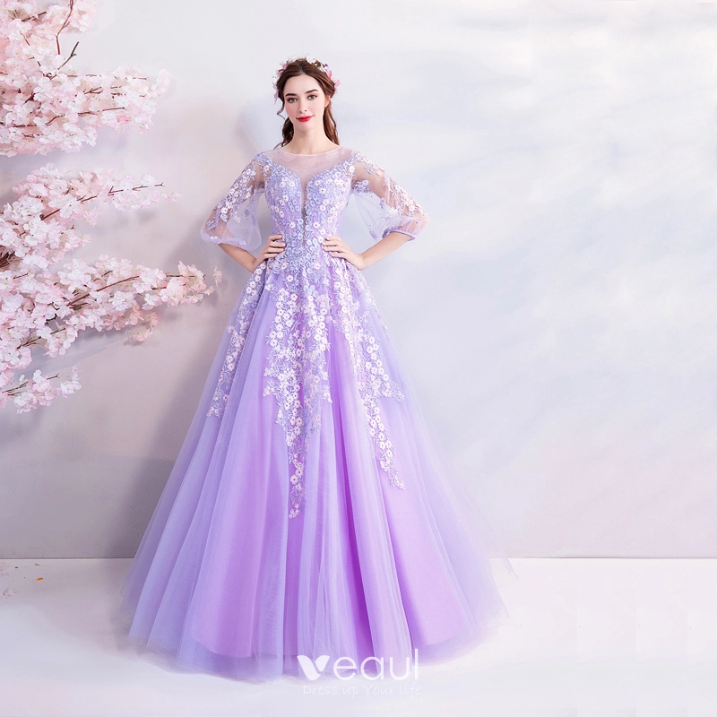 Lavender and blue kota zari detailed dress by The Anarkali Shop | The  Secret Label