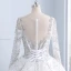 Luxury / Gorgeous White Royal Train Wedding 2018 Tulle U-Neck Backless Beading Crystal Rhinestone Ball Gown Wedding Dresses
