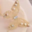 Modern / Fashion Gold Headpieces 2019 6-piece Metal Beading Rhinestone Pearl Butterfly Wedding Prom Accessories