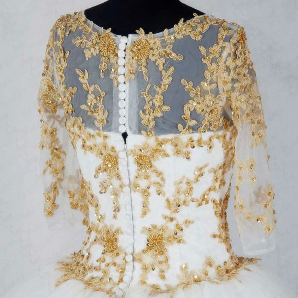 Luxe Ivoor Chapel Train Huwelijk 2018 Baljurk Lace-up U-hals Tule Appliques Ruglooze Kralen Pailletten Trouwjurken