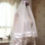 Modest / Simple White Wedding Short Striped Tulle 1.5 m Wedding Veils 2018