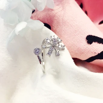 Unique Argenté Faux Diamant Flocon De Neige Bague Club De Carnaval Anneaux 2019 Accessorize