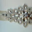 Luxury / Gorgeous Ivory Wedding Sash 2020 Satin Metal Handmade  Beading Crystal Rhinestone Bridal Evening Party Prom Accessories