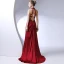 Unique Bordeaux Robe De Soirée 2017 Dentelle Appliques Dos Nu Perlage Soirée Robe De Ceremonie