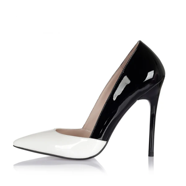 Schöne 2017 10 cm / 4 inch Beige Rot Weiß Freizeit PU Sommer Hochhackige Stilettos Pumps