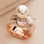 Luxe Argenté Perle Faux Diamant Lune Bague Alliage Dansant Anneaux 2019 Accessorize