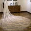 Scintillantes Étourdissant Doré Voile De Mariée 2020 Tulle Étoile Paillettes Glitter Chapel Train Mariage Accessorize