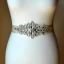 Luxury / Gorgeous Ivory Wedding Sash 2020 Satin Metal Handmade  Beading Crystal Rhinestone Bridal Evening Party Prom Accessories