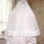 Modest / Simple White Wedding Short Striped Tulle 1.5 m Wedding Veils 2018