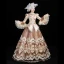 Vintage / Retro Medieval Champagne Ball Gown Prom Dresses 2021 Long Sleeve High Neck Floor-Length / Long 3D Lace Appliques Embroidered Flower Cosplay Prom Formal Dresses