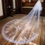 Luxe Blanche Royal Train Mariage 2018 Tulle Appliques Perlage Paillettes Voile De Mariée