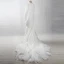 Vintage / Retro Ivory Chapel Train 2018 Wedding Trumpet / Mermaid Long Sleeve Scoop Neck Charmeuse Puffy Buttons Wedding Dresses