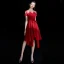 Modern / Fashion Red Short Homecoming Graduation Dresses 2018 A-Line / Princess U-Neck Charmeuse Appliques Backless Beading Formal Dresses
