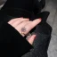 Unique Argenté Faux Diamant Flocon de neige Bague Club de carnaval Anneaux 2019 Accessorize
