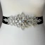 Luxury / Gorgeous Ivory Wedding Sash 2020 Satin Metal Handmade  Beading Crystal Rhinestone Bridal Evening Party Prom Accessories