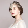 Chic / Beautiful Silver Bridal Jewelry 2017 Metal Beading Crystal Rhinestone Wedding Prom Accessories