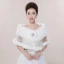 Blanche Hiver En Dentelle Paillettes Fausse Fourrure Mariage Promo Châles 2017