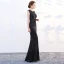 Sparkly Bling Bling Floor-Length / Long Black Evening Dresses  2018 Trumpet / Mermaid U-Neck Zipper Up Beading Sequins Evening Party Formal Dresses