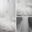 Vintage / Retro Ivory Chapel Train 2018 Wedding Trumpet / Mermaid Long Sleeve Scoop Neck Charmeuse Puffy Buttons Wedding Dresses
