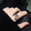 Unique Argenté Faux Diamant Flocon de neige Bague Club de carnaval Anneaux 2019 Accessorize