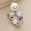 Luxe Argenté Perle Faux Diamant Lune Bague Alliage Dansant Anneaux 2019 Accessorize