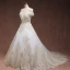 Unique Gold Weiß Übergröße Brautkleider / Hochzeitskleider 2019 A Linie Spitze Charmeuse Bandeau Applikationen Rückenfreies Perlenstickerei Handgefertigt Hof-Schleppe Hochzeit