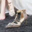 Luxury / Gorgeous Gold Wedding Shoes 2020 9 cm Pointed Toe Beading Sequins Rhinestone Cocktail Party Evening Party Womens Shoes