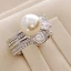 Luxe Argenté Perle Faux Diamant Lune Bague Alliage Dansant Anneaux 2019 Accessorize