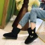 Klassieke Elegante Bruin Snowboots 2020 Gesp Kwast Wollen Leer Toevallig Tuin / Outdoor Winter Plat Ronde Neus Dames Laarzen