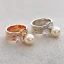 Luxe Argenté Perle Faux Diamant Lune Bague Alliage Dansant Anneaux 2019 Accessorize