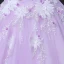 Elegant Lavender Beading Sequins Appliques Prom Dresses 2022 Ball Gown Off-The-Shoulder With Shawl Long Sleeve Backless Floor-Length / Long Prom Formal Dresses