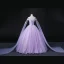 Elegant Lavender Beading Sequins Appliques Prom Dresses 2022 Ball Gown Off-The-Shoulder With Shawl Long Sleeve Backless Floor-Length / Long Prom Formal Dresses