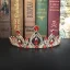 Mode Röd Kristall Rhinestone Bröllop Brud Huvudbonad Tiara 2022