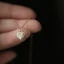 Härlig Saterling Silver Guld HJÄRTFORMIG Halsband Tillbehör 2023