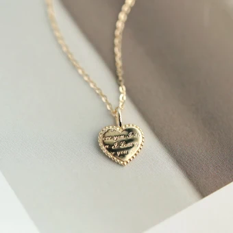 Lovely Sterling Silver Gold Heart Shaped Necklaces Accessories 2023