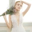 Elegant Beach Wedding Dresses 2017 White A-Line / Princess Sweep Train V-Neck Sleeveless Backless Lace Appliques Pearl