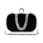 Chic / Beautiful Black Rhinestone Velour Prom Clutch Bags 2023
