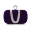 Chic / Beautiful Black Rhinestone Velour Prom Clutch Bags 2023