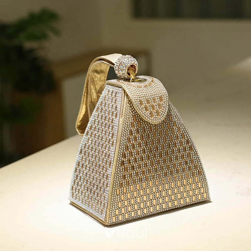 Cocktail or Evening Vintage Purse high quality Muted Taupe Goldwith Rhinestone Panther