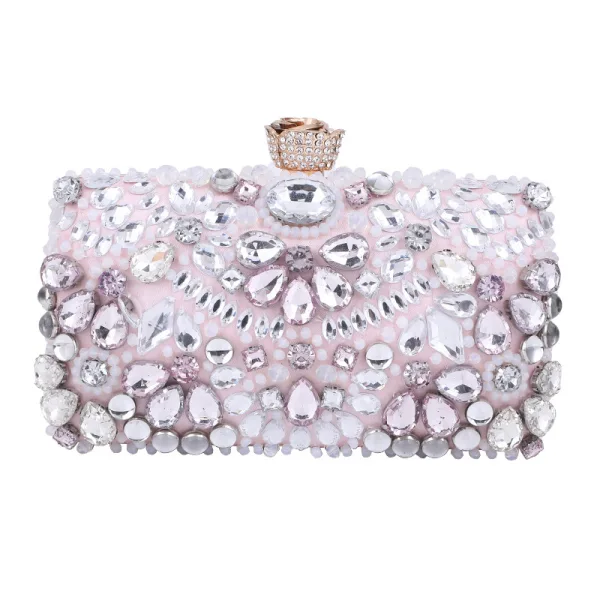 Mode Rodnande Rosa Afton Rhinestone Kuvertväska 2023